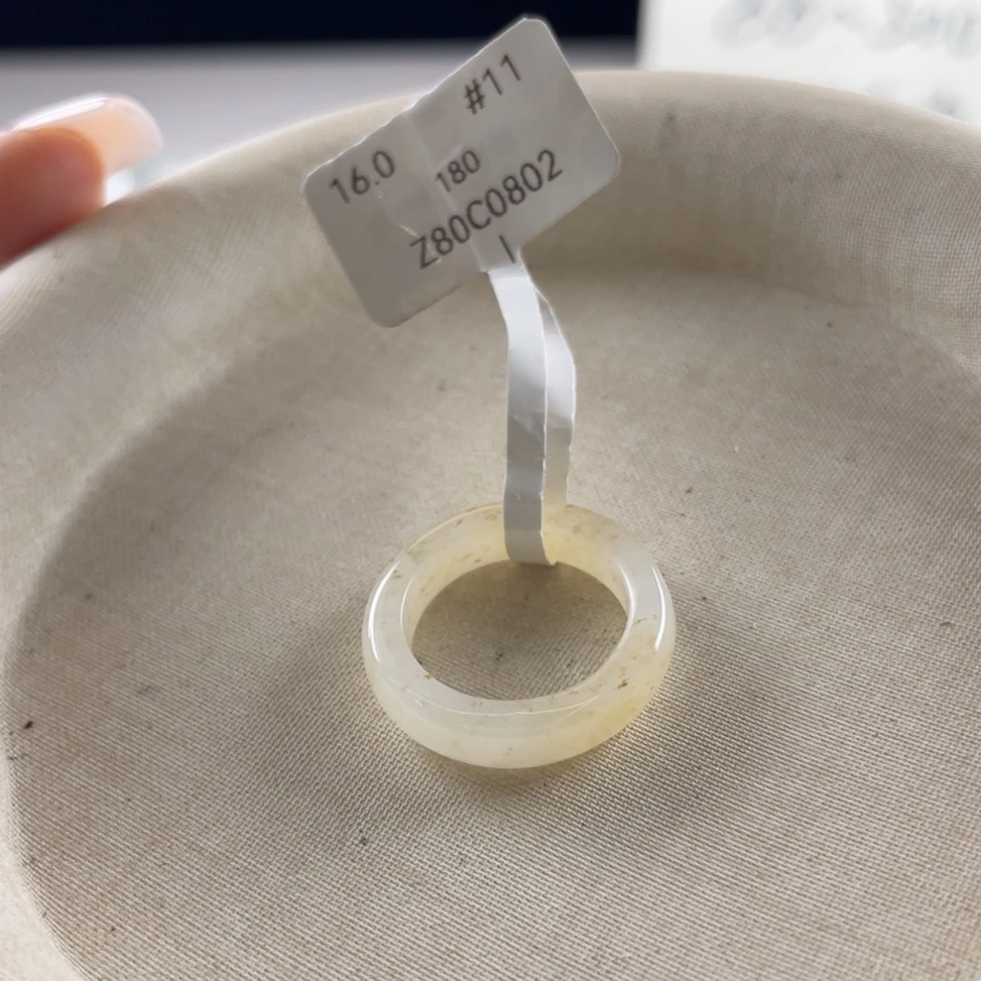 和田玉（糖玉）未镶嵌戒指16.0