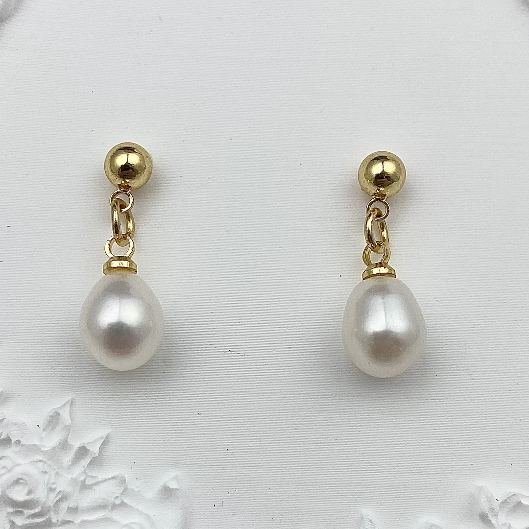 天然淡水珍珠耳饰  ED1009