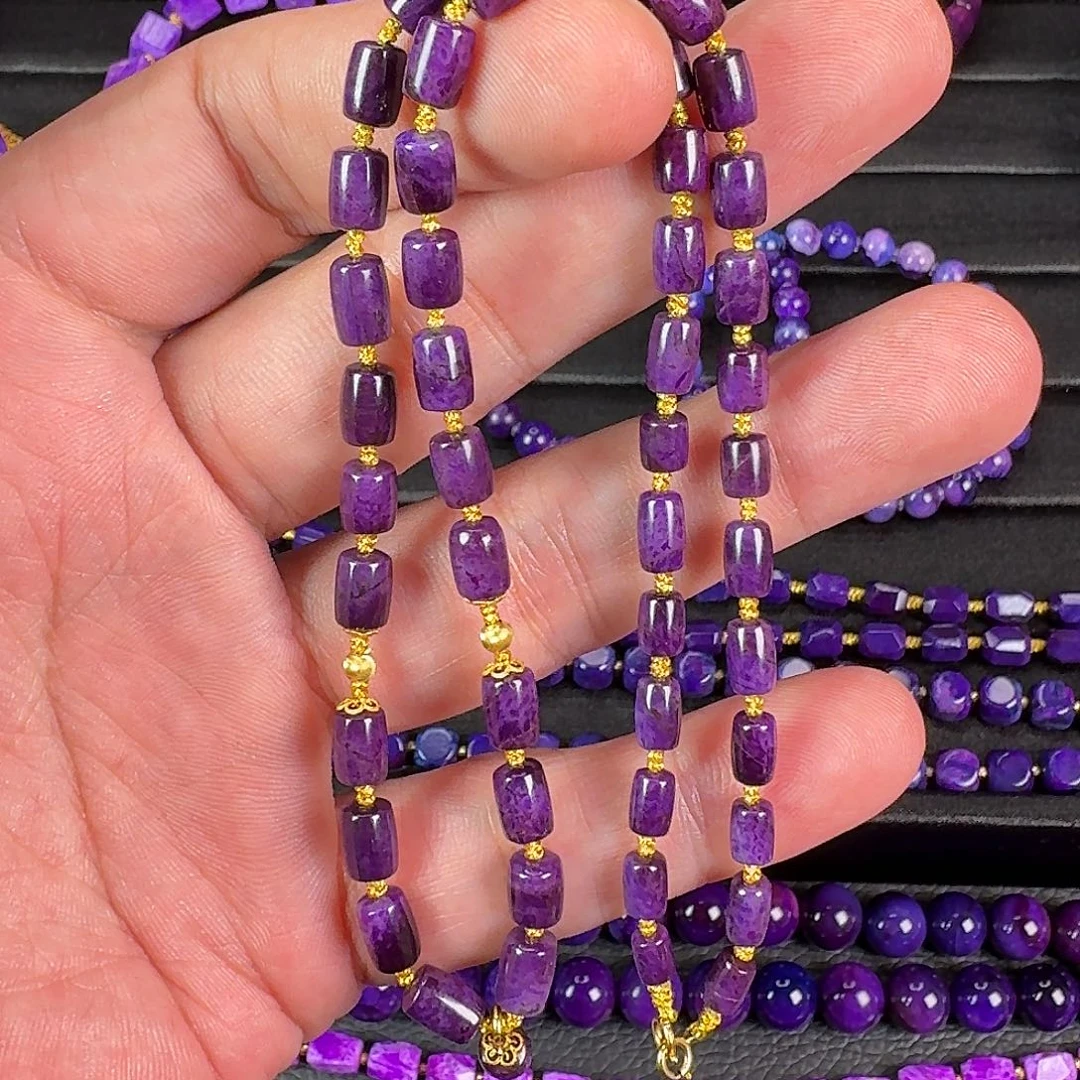 苏纪石（舒俱来）18K金镶嵌项链