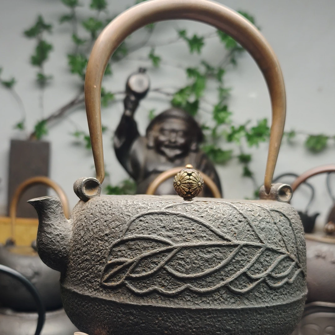 回流明治京都铁器龟文堂大叶有成1200cc纯手工砂铁家用