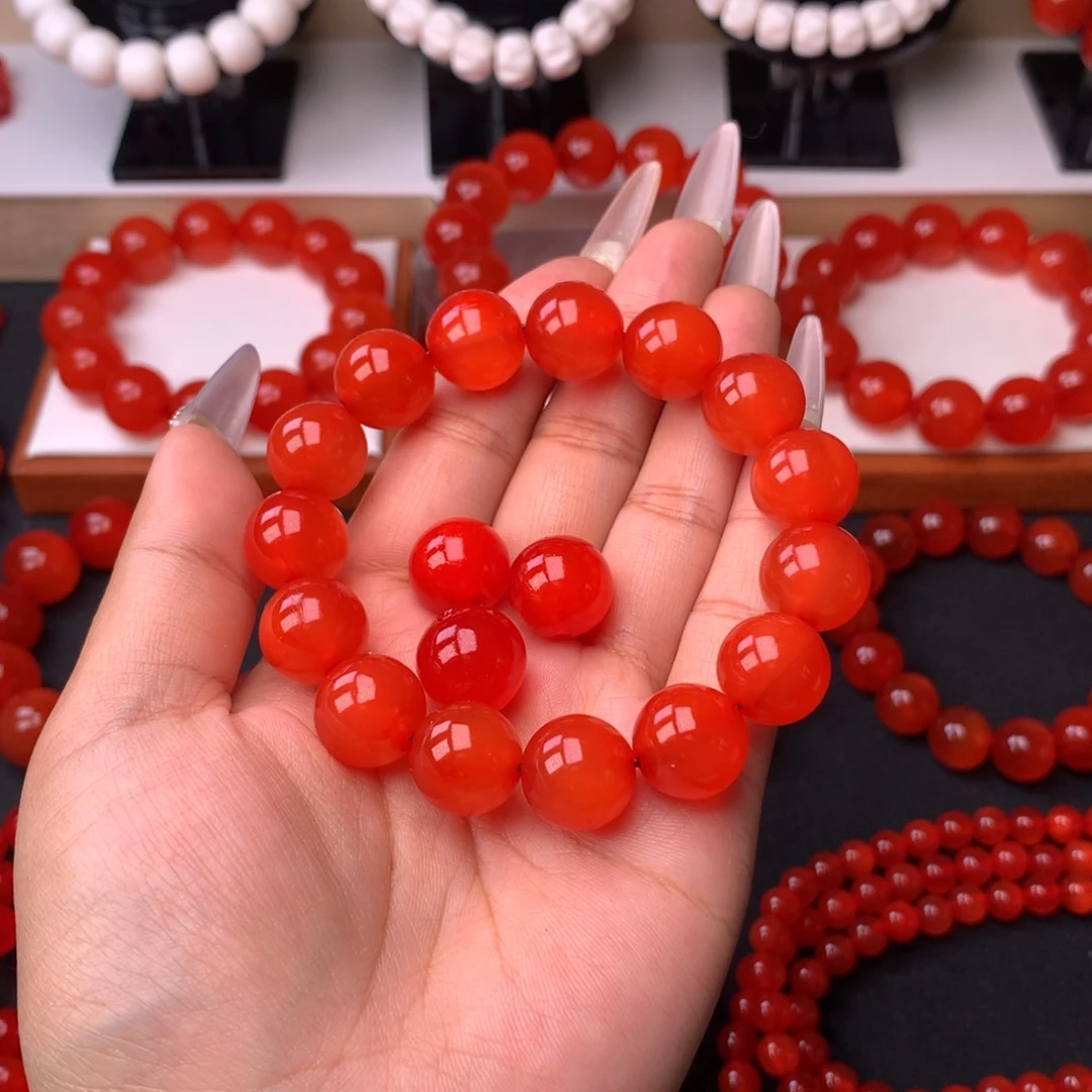 鹿骨其他拐***路青鱼石1.4手串加三个单珠