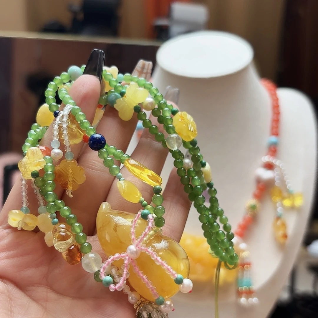 琥珀手链未镶嵌晴*喵琥珀