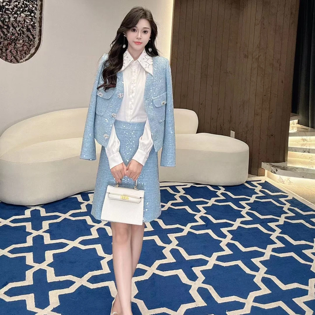 【MIA.G】【耀眼雾霾蓝】重工气质上衣XY626