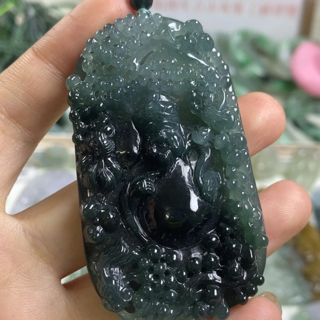 翡翠未镶嵌颈饰1-5翡翠A货挂件