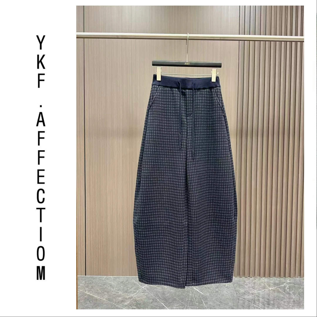 《加厚绒》厚款秋冬百搭格子休闲裤10904