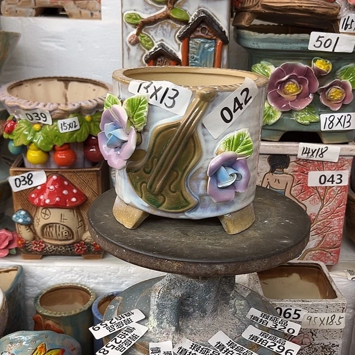 粗陶材质多肉花盆