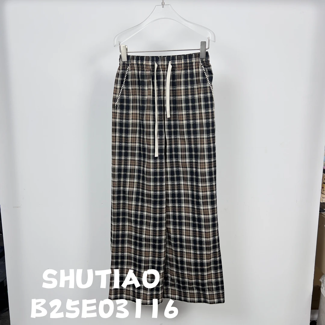 【SHUTIAO】2025夏季：新款小众设计款裤子B25E03116
