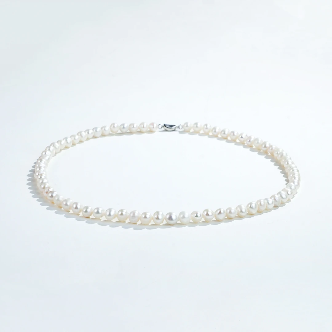 7-8mm XA821 莉莉无核淡水珍珠项链45cm简约通勤