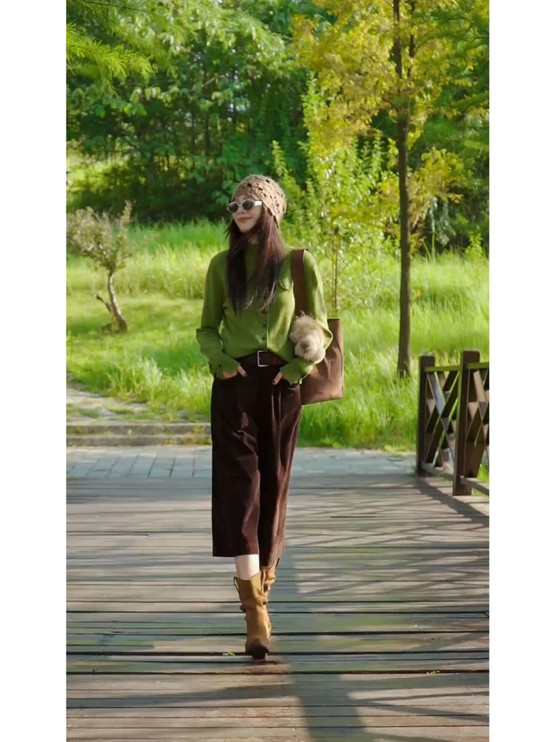 慵懒风气质通勤针织开衫上衣2025秋冬新款时尚百搭减龄修毛衣女装