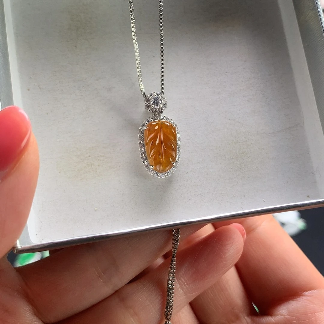 颈饰银S925镶嵌翡翠～*11111111