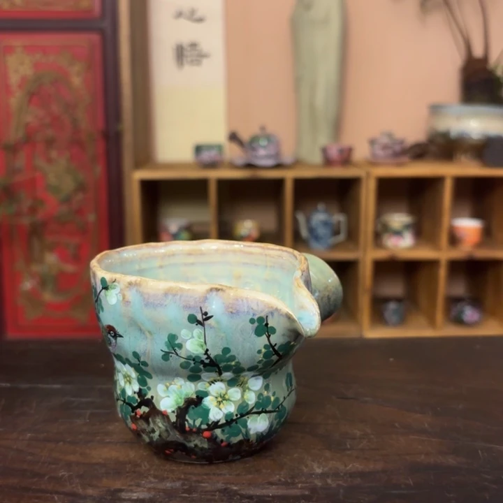 柴烧纯手工手绘陶瓷