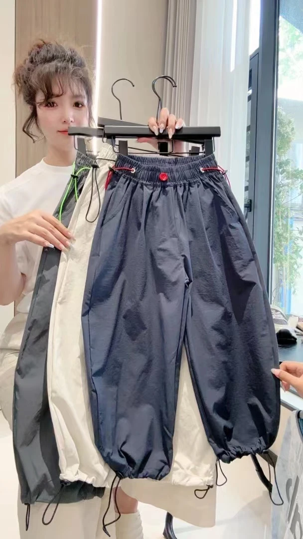 2025新款夏季薄男童款速干工装百搭宽松弯刀裤洋气休闲裤