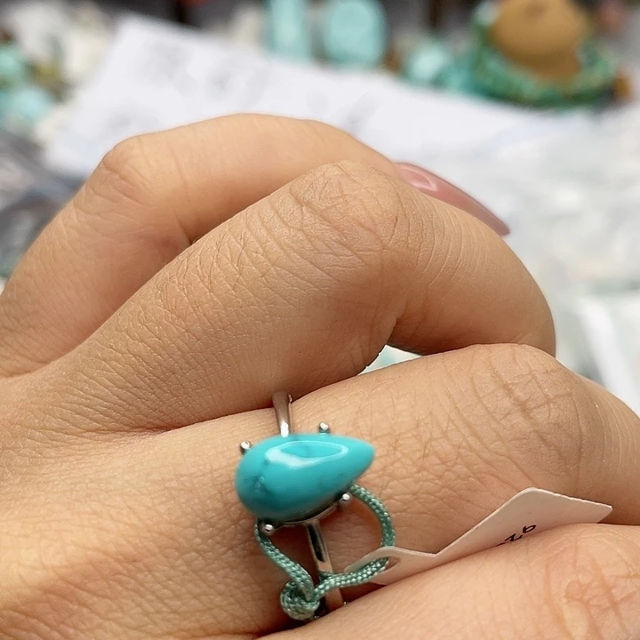 绿松石珠宝奇石银S925镶嵌