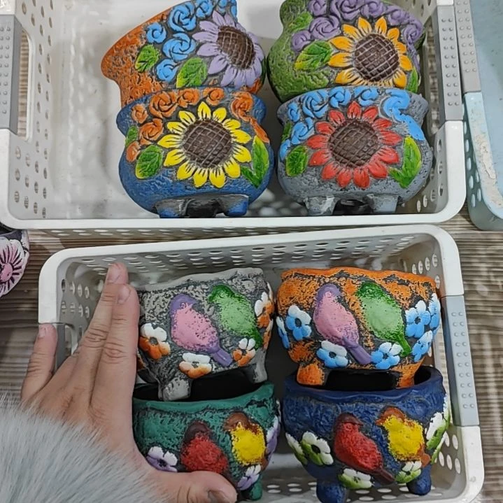 红陶吸水透气的白陶花盆凑满12发货