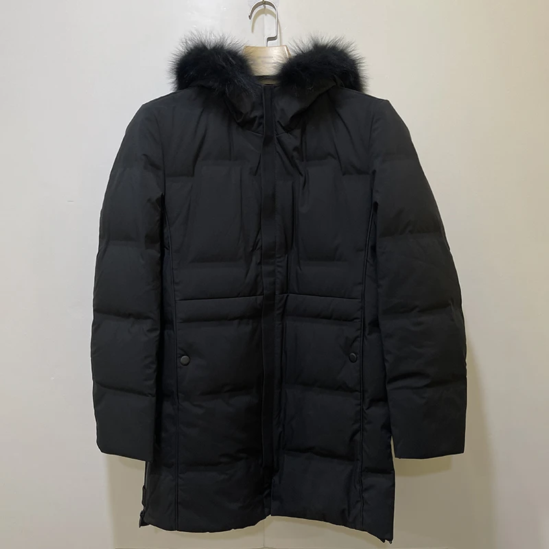 YR47088高品质男装大毛领商务连帽冬季羽绒服