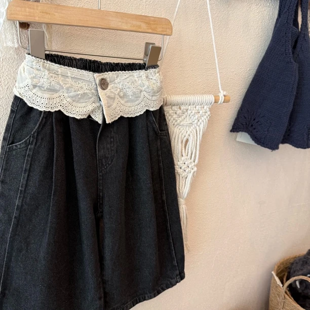 反豆kids秋季新款童装女童屁帘牛仔裤宽松韩版软牛仔女宝393