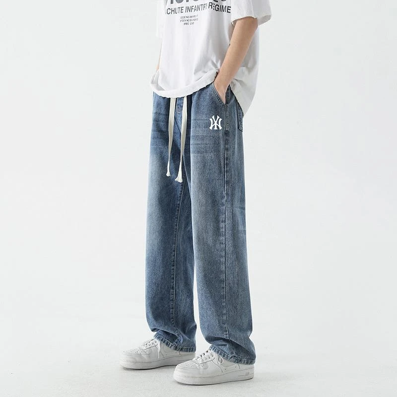 【澳门专柜正品】奥特莱斯美式复古vibe松紧腰牛仔裤男2025春秋宽