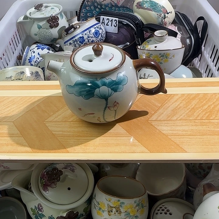 汝窑开片荷花泡茶壶