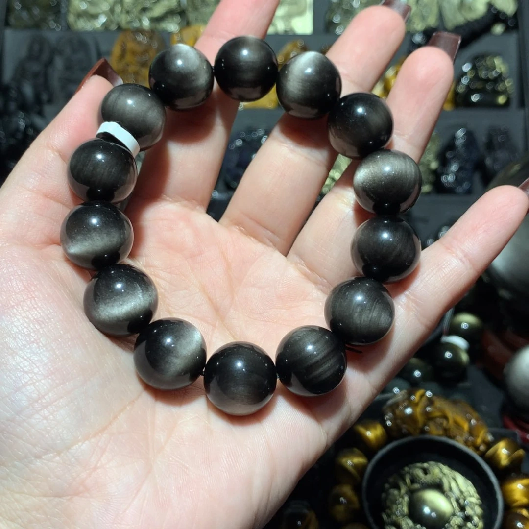 未镶嵌黑曜岩手串?****?定制
