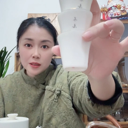 醋酯纤维拍一发三不忘初心玉瓷杯