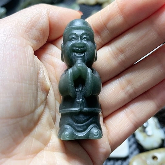 白玉菩提吊坠摆件