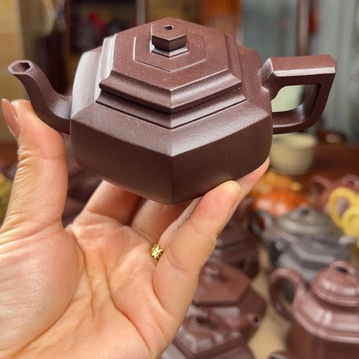 紫砂茶壶紫泥雪华