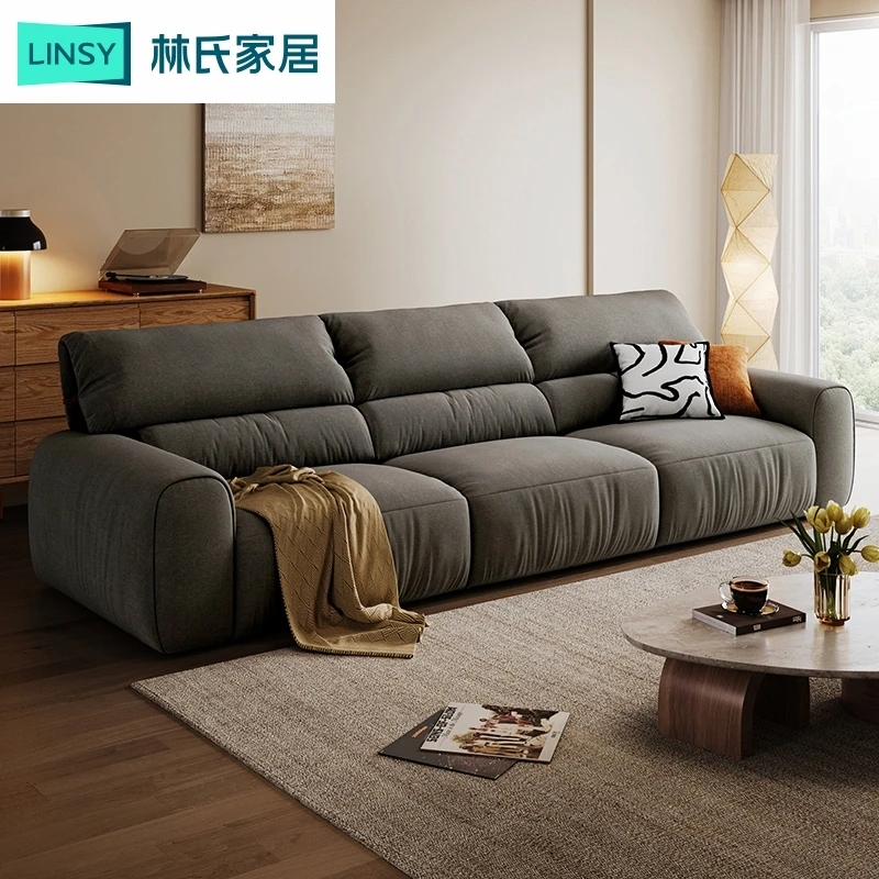 林氏家居可拆灯芯绒沙发客厅现代新款猫抓布高靠背沙发BS628 ZH