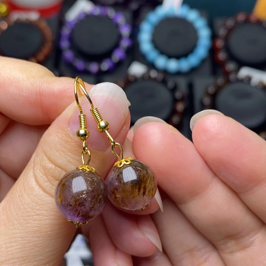 水晶手链未镶嵌极光金多多耳勾