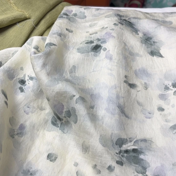 天丝（莱赛尔纤维）水墨画印花1米。