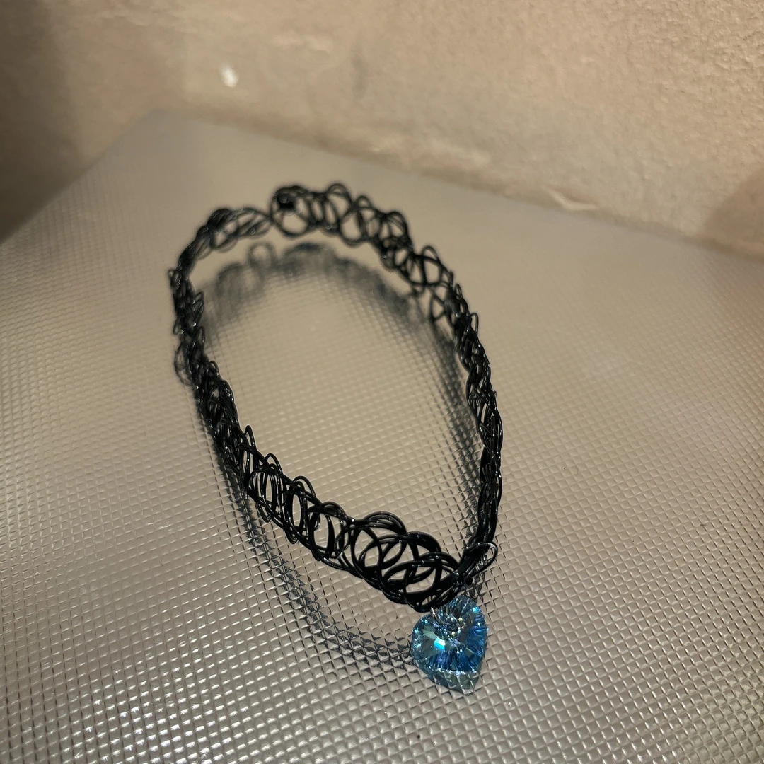 铜合金项链 时尚镂空闪闪爱心颈链X435