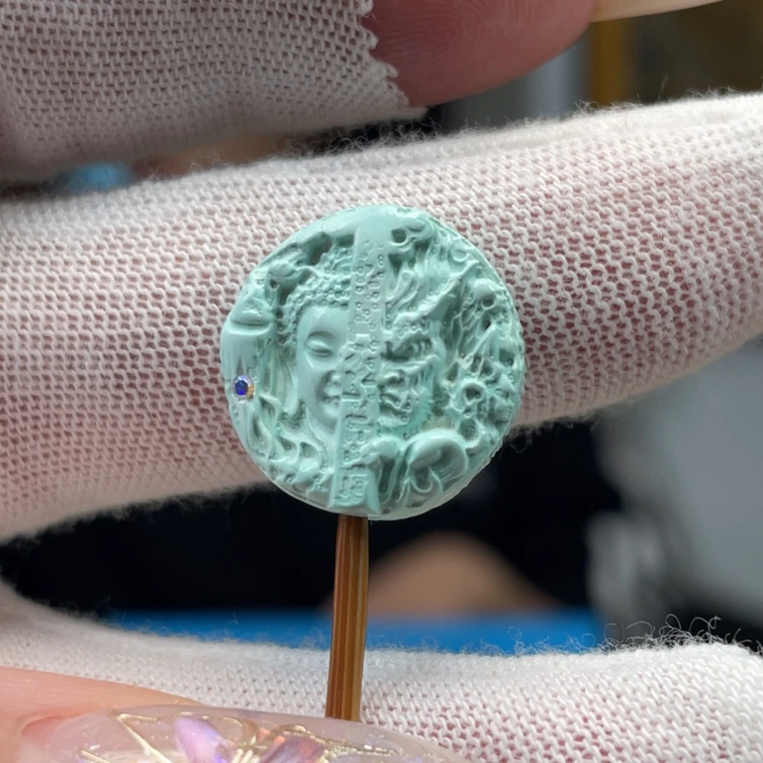 绿松石未镶嵌挂件