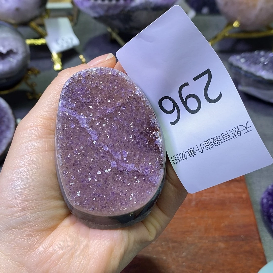 未镶嵌紫晶珠宝半成品