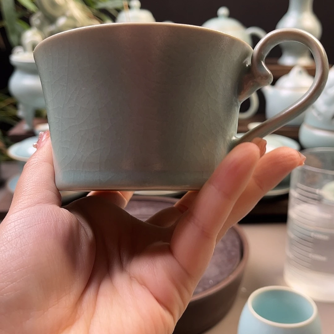 原矿仿古釉咖啡杯微微遐