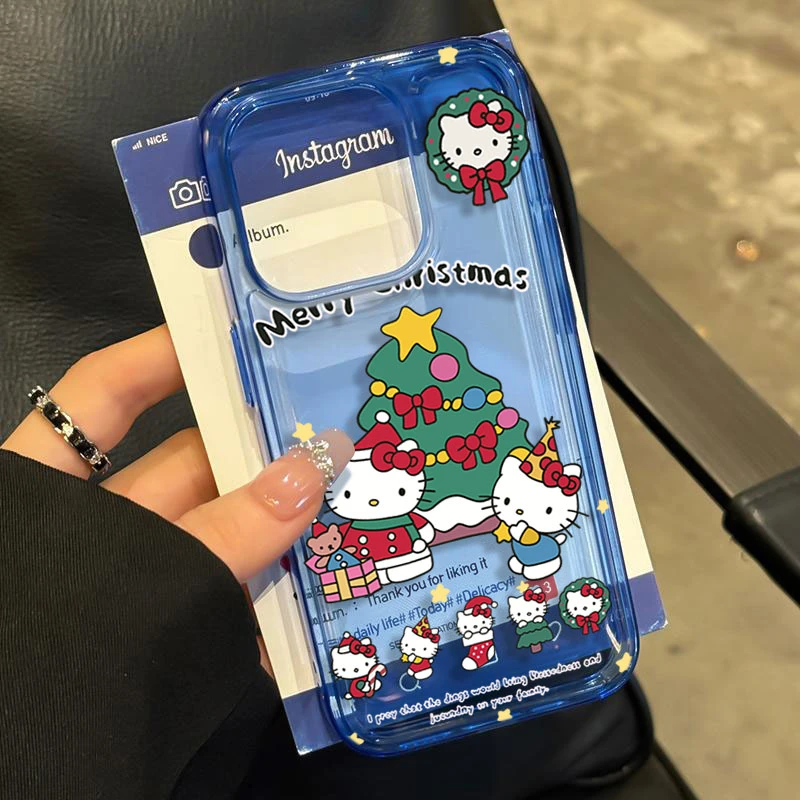圣诞树KT猫适用iPhone16苹果17/14_15PROMAX软胶13手机壳12防摔11