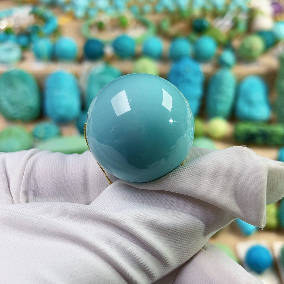 绿松石未镶嵌珠宝奇石24.7mm