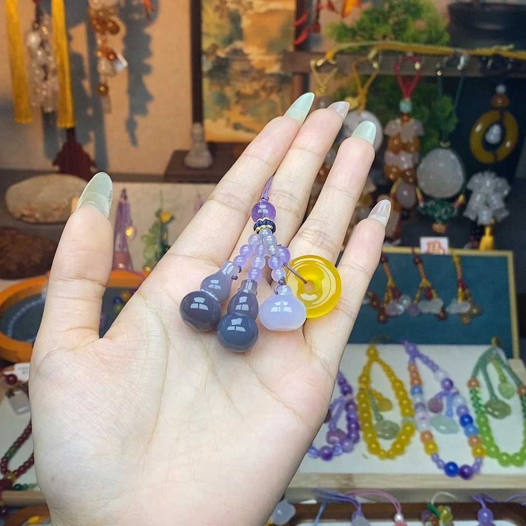 玛瑙/玉髓车挂未镶嵌挂件