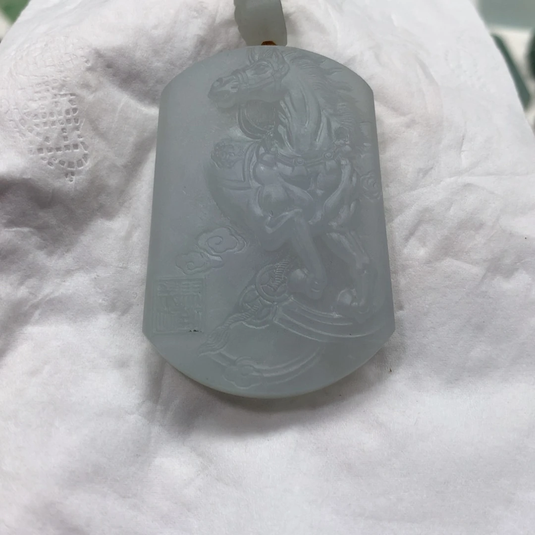未镶嵌定制翡翠马到成功 毛货 无鉴赏期