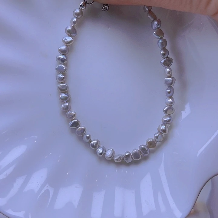 淡水珍珠手绳合金