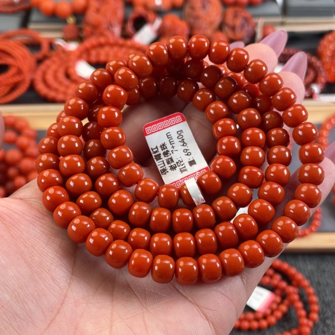 南红玛瑙未镶嵌7➕保山南红高抛老型多圈