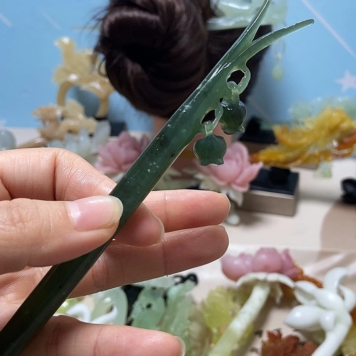 未镶嵌岫玉发簪发簪