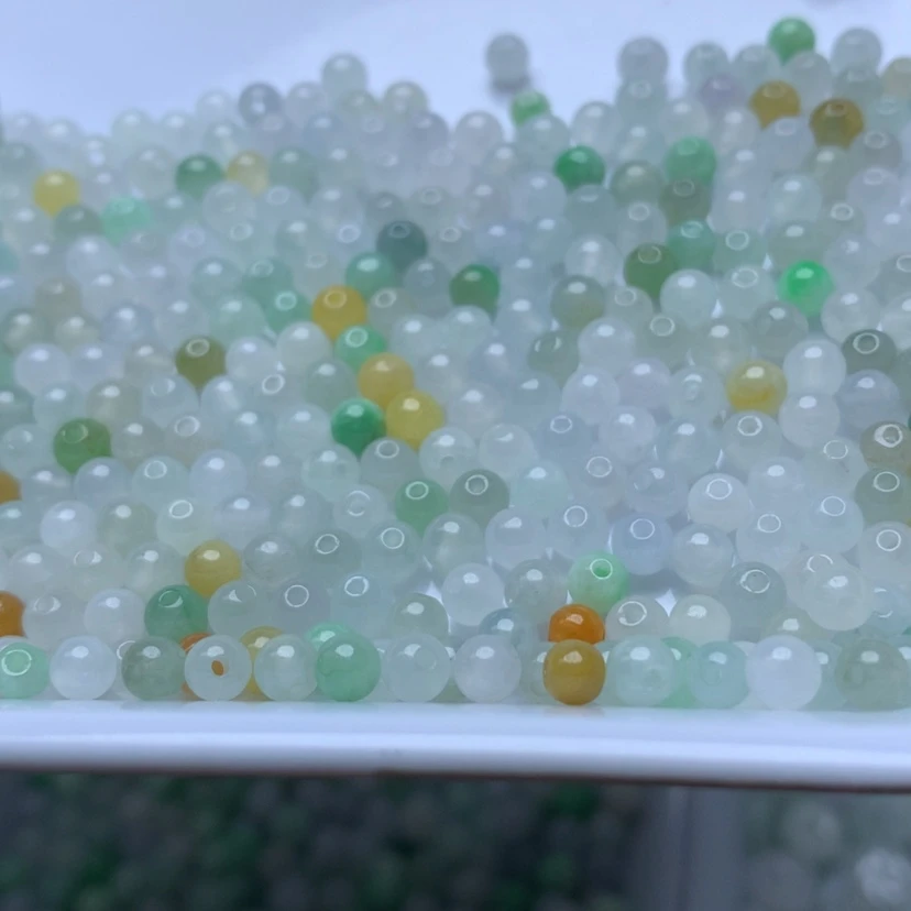 【闪购商品】未镶嵌手链翡翠卡4冰透珠50个