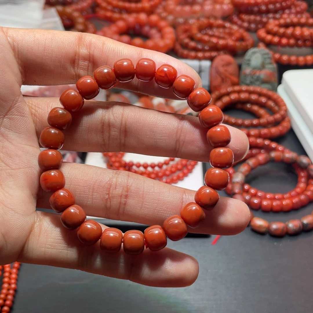 南红玛瑙手链未镶嵌