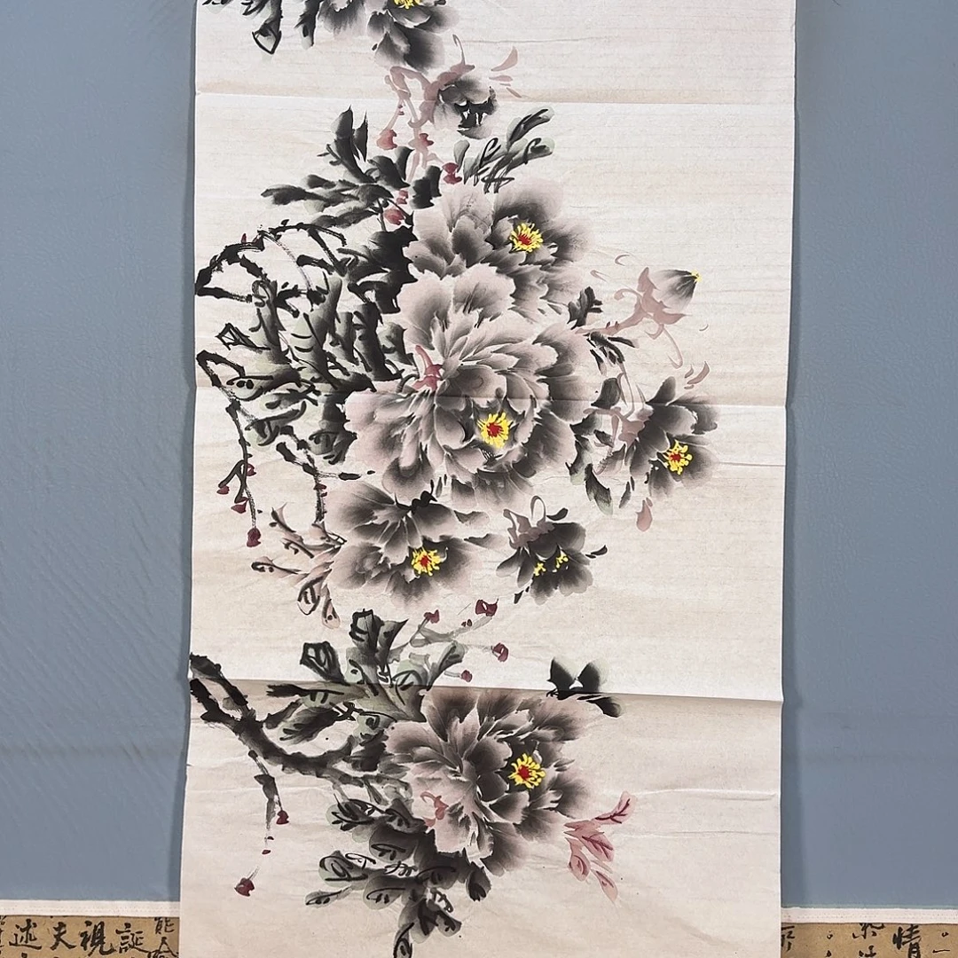 国画274 牡丹一如你的青花