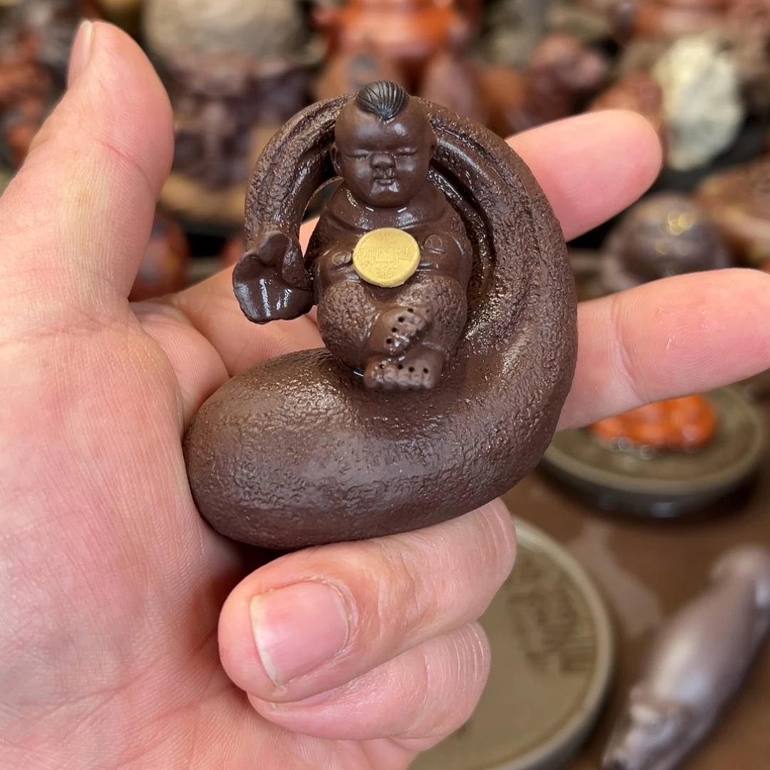 茶宠紫砂紫砂茶宠 童子