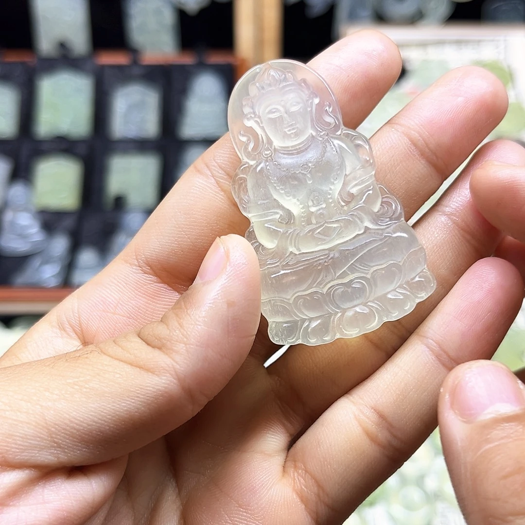 蛇纹石玉未镶嵌吊坠(赠链)