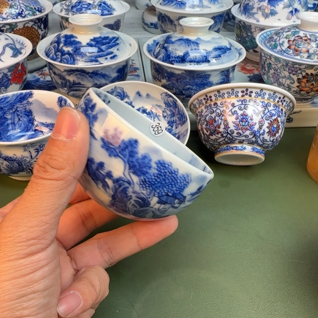 纯手工纯手绘茶具石头359