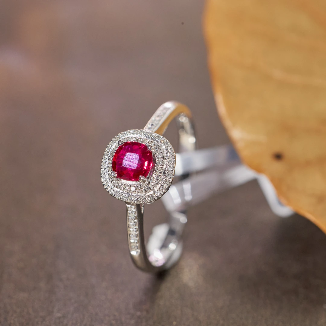 【歪歪】无烧红宝石戒指*18K金（多样性发一）XB-S1689