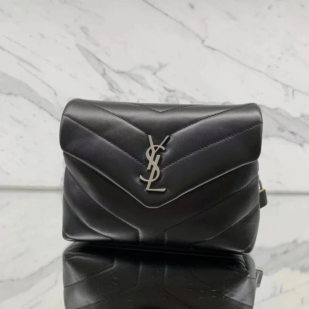 YSL/圣罗兰 单肩包 黑银loulou mx8918/2511