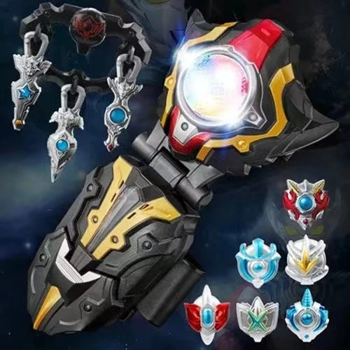 泰迦变身器托雷基亚奥特曼人偶火花发光戒指升华器儿童男孩玩具