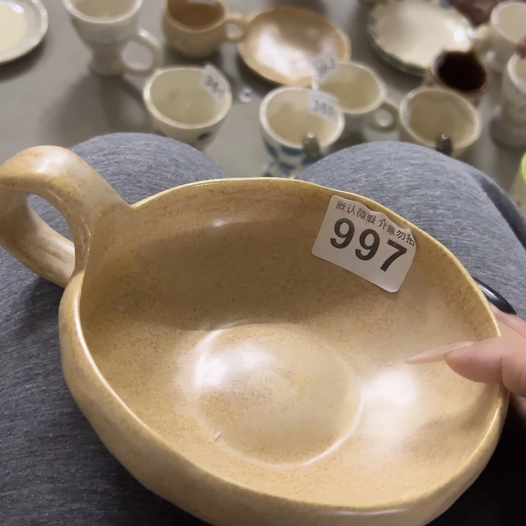 搪瓷微瑕小熊单柄一个997